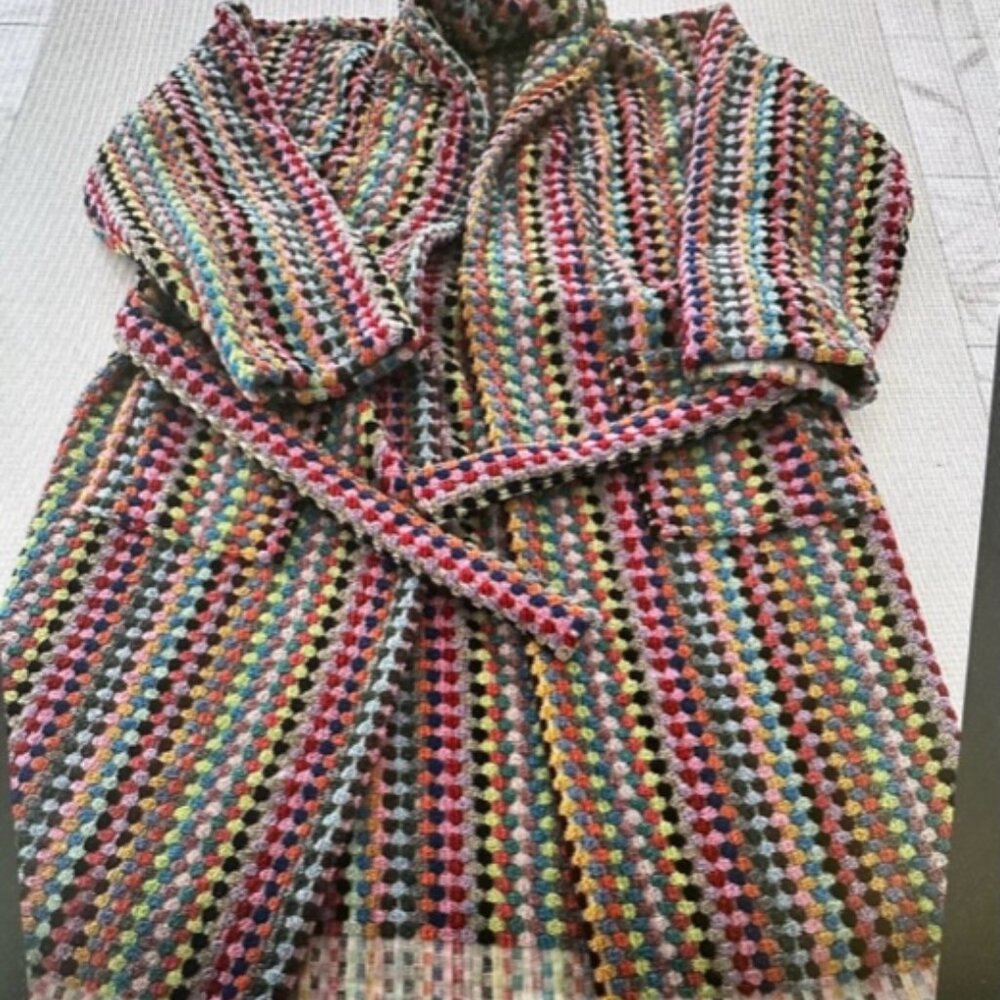 Turkish pompom cotton robe